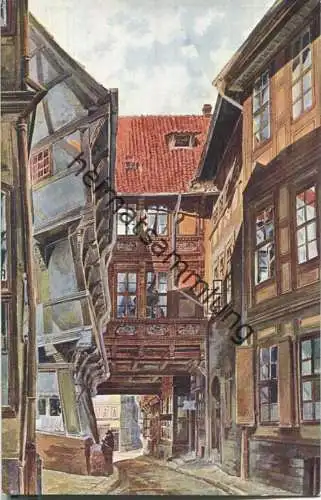 Hildesheim - Pfeilerhaus vom Hohenweg - Künstlerkarte R. Heyer - Verlag Franz Borgmeyer Hildesheim