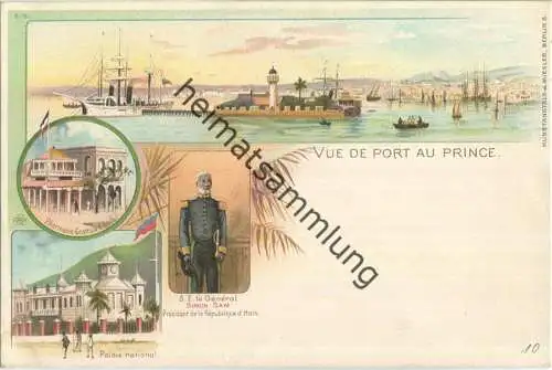 Haiti - Port au Prince - Parmacie Centrale - Palais national - Verlag J. Miesler Berlin ca. 1895