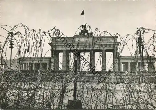 Berlin - Mauer - Sektorengrenze - Brandenburger Tor - Foto-AK Grossformat - Verlag Gerd Huffert Berlin