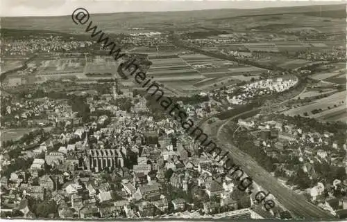 Friedberg - Luftaufnahme - Foto-AK 60er Jahre - Verlag Schöning & Co Lübeck