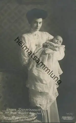 Preussen - Unsere Kronprinzessin mit ihrem jüngsten Söhnchen - Verlag Gust. Liersch Berlin 1908