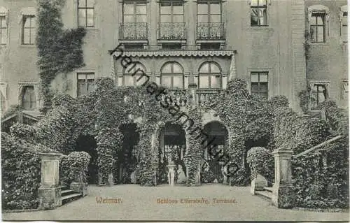 Schloss Ettersburg - Terrasse - Verlag E. Schulte Weimar gel. 1913