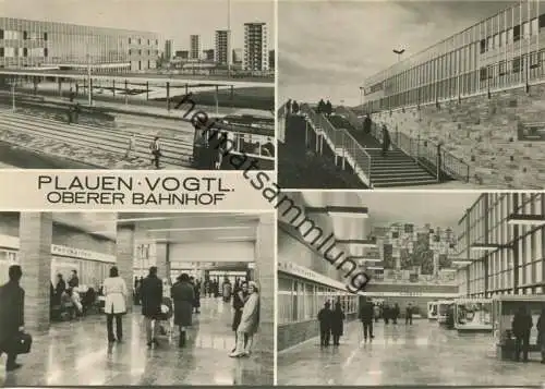 Plauen - Oberer Bahnhof - Foto-AK Grossformat - Verlag VEB Bild und Heimat Reichenbach - Rückseite beschrieben 1975