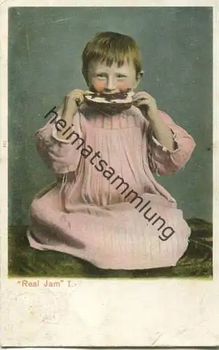 Real Jam I. - Kind mit Marmeladenbrot gel. 1905
