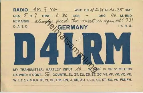 QSL - QTH - D4LRM - 1931