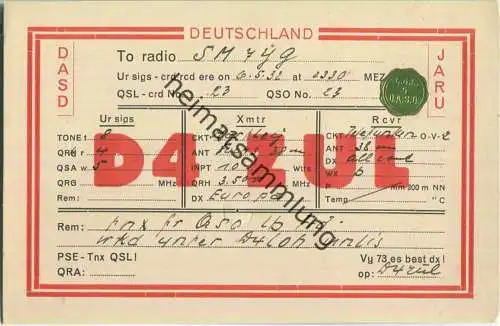 QSL - QTH - D4ZUL - 1932