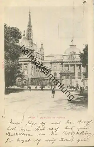 Paris - Le Palais de Justice - Edition A. Taride Paris - Flaggenstempel gel. 1900
