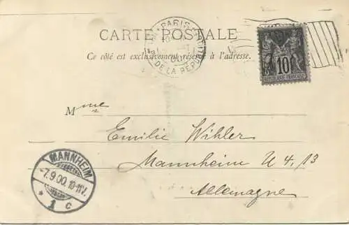 Paris - L' Hotel de Ville - Edition A. Taride Paris - Flaggenstempel gel. 1900