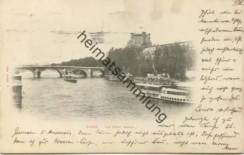 Paris - Le Pont Royal - Edition A. Taride Paris - Flaggenstempel gel. 1900