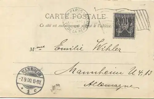 Paris - Le Pont Royal - Edition A. Taride Paris - Flaggenstempel gel. 1900