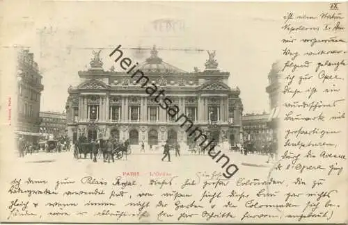 Paris - L' Opera - Edition A. Taride Paris - Flaggenstempel gel. 1900