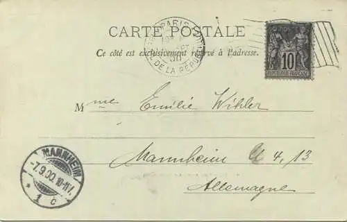 Paris - Vue prise du Trocadero - Edition A. Taride Paris - Flaggenstempel gel. 1900