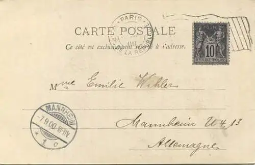 Paris - Place de la Republique - Edition A. Taride Paris - Flaggenstempel gel. 1900
