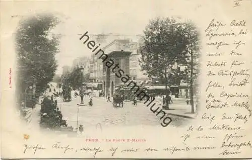 Paris - La Porte S' Martin - Edition A. Taride Paris - Flaggenstempel gel. 1900