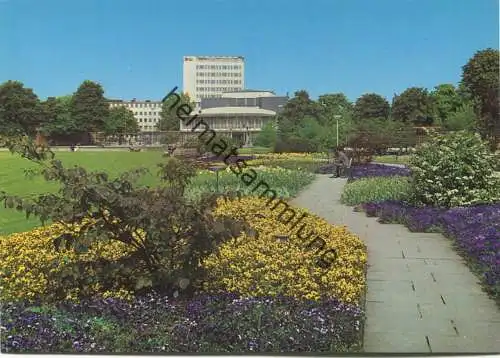 Hameln an der Weser - Bürgergarten und Weserberglandhalle - AK Grossformat