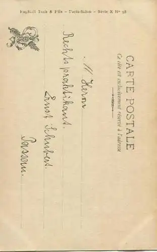 Salon 1903 - Skulptur - Junge - B. A. Moria - Gavroche - Rückseite beschrieben