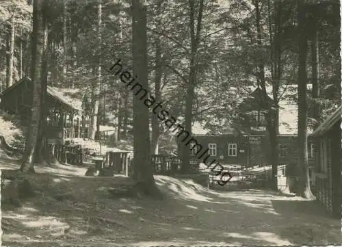 Köhlerhütte Fürstenbrunn bei Schwarzenberg - Foto-AK Grossformat - gel. 1964