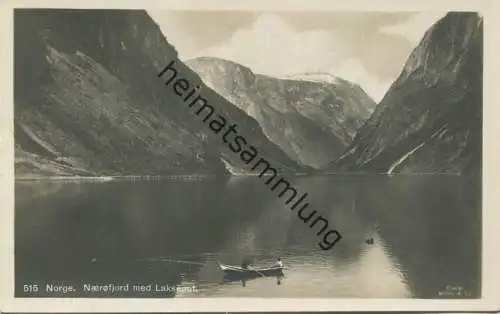 Norge - Nærøyfjord med Laksennot - Foto-AK 20er Jahre