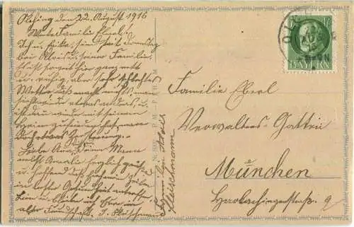 Bayern - Einführung der neuen Briefmarken 1. August 1916 - Oskar Beringer - Verlag P. M.  F. J. H. M.