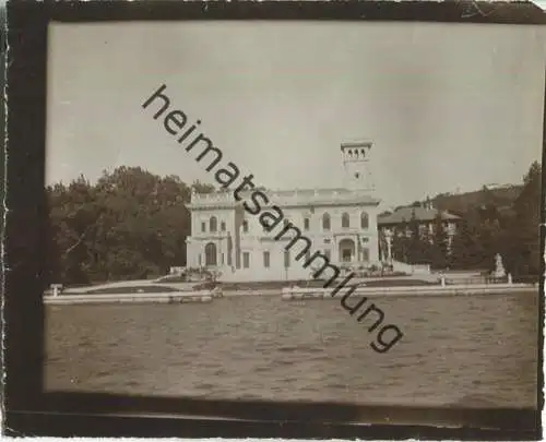 Lago di Como - Villa - Foto ca. 10,5 cm x 8,5 cm - um 1900
