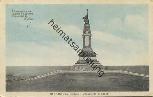 Bengasi - La Guiliana Monumento al Caduti gel. 1925