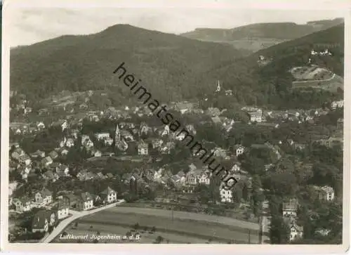 Jugenheim - Gesamtansicht - Foto-Ansichtskarte Grossformat - Luftaufnahme - Verlag A. Weber & Co Stuttgart