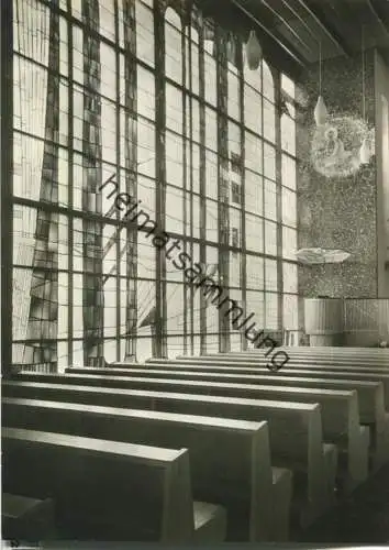 Berlin - Hansaviertel - Kaiser-Friedrich-Gedächtniskirche - Meistermann Lichtwand - Foto-Ansichtskarte