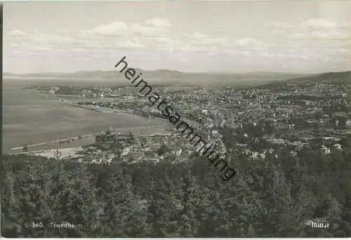 Trondheim - Gesamtansicht - Foto-Ansichtskarte 50er Jahre - Verlag Mittet & Co A/S Oslo
