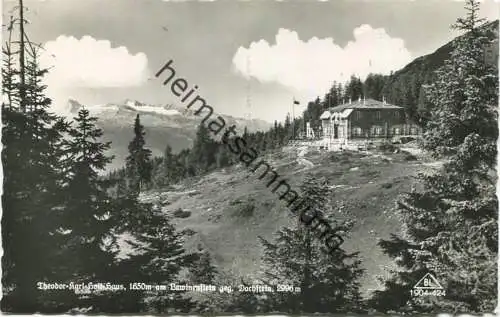 Theodor-Karl-Holl-Haus - Lawinenstein - Dachstein - Foto-AK gel. 1958