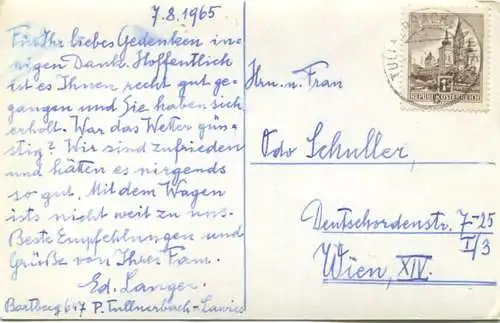Tullnerbach-Lawies - Bartberg - Foto-AK gel. 1965