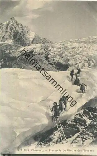 Chamonix - Traversée du Glacier des Bossons - Edition Jullien freres Geneve