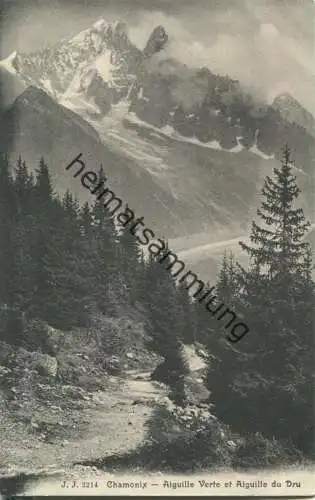 Chamonix - L'Aiguille Verte et l'Aiguille du Dru - Edition Jullien freres Geneve