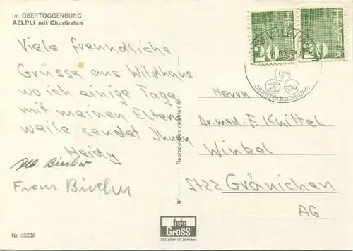 Aelpli - Obertoggenburg - AK Grossformat gel. 1978