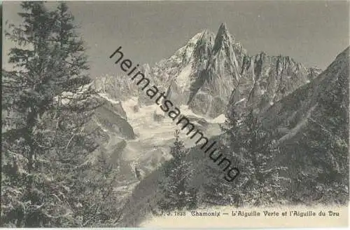 Chamonix - L'Aiguille Verte et l'Aiguille du Dru - Edition Jullien freres Geneve