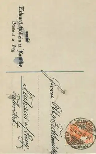 Schutzengel - Konfirmation - Foto-AK gel. 1919