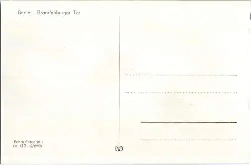 Berlin-Mitte - Brandenburger Tor - Foto-Ansichtskarte