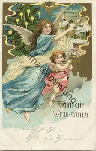 Fröhliche Weihnachten - Engel gel. 1903