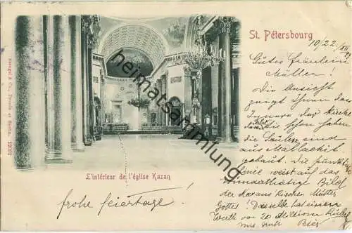 St. Petersburg - Innenansicht der Kirche Kazan - Verlag Stengel & Co Dresden