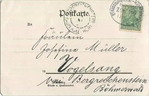 Strassburg - Münster - Turmspitze 1870 - Verlag Lautz & Isenbeck Darmstadt - Bahnpost