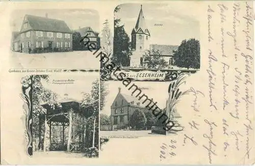 Seesenheim - Sesenheim - Gasthaus zur Krone Emil Wolff - Friederiken-Ruhe - Schule - Kirche