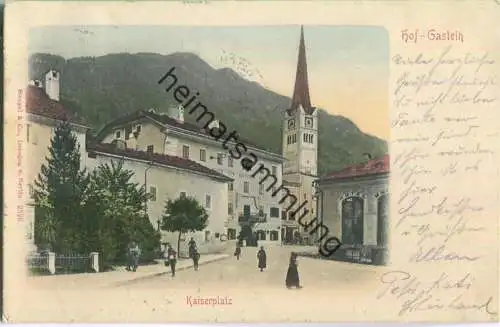 Hof-Gastein - Kaiserplatz - Goldener Adler - Verlag Stengel & Co Dresden