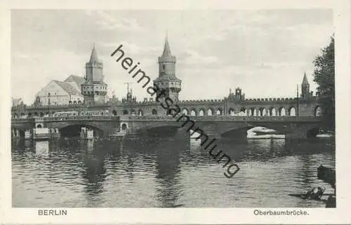 Berlin - Friedrichshain - Oberbaumbrücke - Verlag Brüder Wolter Berlin 30er Jahre