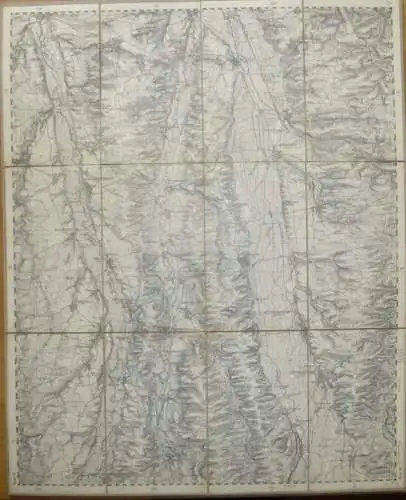 68 Burgau West - Topographische Karte von Bayern ( Bayerische Generalstabskarte) 1:50'000 43cm x 52cm auf Leinen gezogen