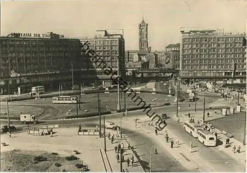 Berlin - Alexanderplatz - O-Bus - Foto-Ansichtskarte - Verlag H. Sandner KG Berlin