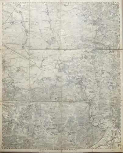 52 Nördlingen Ost - Topographische Karte von Bayern ( Bayerische Generalstabskarte) 1:50'000 43cm x 52cm auf Leinen gez