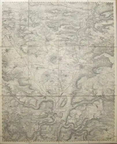 46 Weissenburg West- Topographische Karte von Bayern ( Bayerische Generalstabskarte) 1:50'000 43cm x 52cm auf Leinen gez
