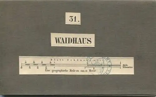 31 Weidhaus - Topographische Karte von Bayern ( Bayerische Generalstabskarte) 1:50'000 43cm x 52cm auf Leinen gezogen -