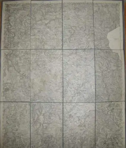 30 Weiden Ost - Topographische Karte von Bayern ( Bayerische Generalstabskarte) 1:50'000 43cm x 52cm auf Leinen gezogen