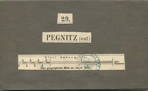 29 Pegnitz Ost - Topographische Karte von Bayern ( Bayerische Generalstabskarte) 1:50'000 43cm x 52cm auf Leinen gezogen