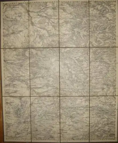 27 Scheinfeld Ost - Topographische Karte von Bayern ( Bayerische Generalstabskarte) 1:50'000 43cm x 52cm auf Leinen gezo